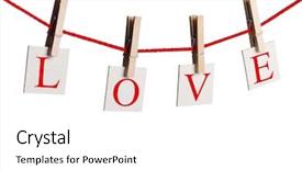  Presentation with valentines day - Cool new slides with clothes pegs and word love backdrop and a white colored foreground