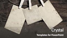  Presentation with blank - Slides having clothes pin - blank cards on a clothesline background and a dark gray colored foreground