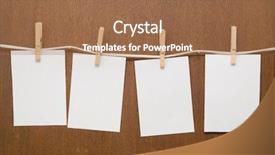  Presentation with clothes - Presentation design having clothes pin - stickers background and a  colored foreground