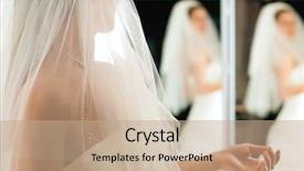  Presentation with bride - Cool new theme with clothes shop for wedding backdrop and a coral colored foreground