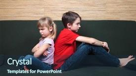  Presentation with sister - PPT layouts enhanced with clothes sitting on a green background and a navy blue colored foreground