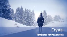  Presentation with clothes - Amazing slide set having clothes walking on a road backdrop and a teal colored foreground