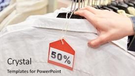  Presentation with clothes shop - Theme with clothes with 50 discount background and a lemonade colored foreground