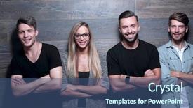  Presentation with casual young people - PPT layouts enhanced with clothescompany - company of young people background and a  colored foreground