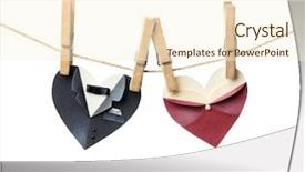  Presentation with white wedding - Presentation enhanced with clothesline isolated on white wedding background and a cream colored foreground