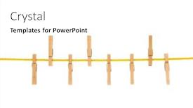  Presentation with rope - Amazing theme having clothespins-on-a-yellow-rope backdrop and a white colored foreground