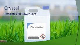  Presentation with crops - Presentation theme with clothianidin-neonicotinoid-insecticide-used background and a sky blue colored foreground