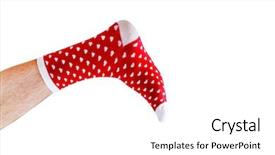  Presentation with socks - Colorful slide set enhanced with men wormen clothing - socks with hearts for valentine's backdrop and a white colored foreground