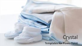  Presentation with newborn baby - Slide deck consisting of clothing babyhood motherhood and object background and a light blue colored foreground