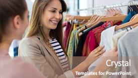  Presentation with boutique - Amazing presentation theme having clothing boutique backdrop and a coral colored foreground