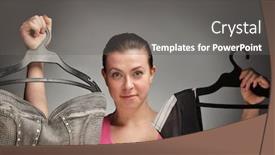  Presentation with choice - Slides having clothing choice background and a gray colored foreground