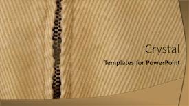  Presentation with clothing - Presentation theme featuring clothing-fragment-with-zipper background and a coral colored foreground