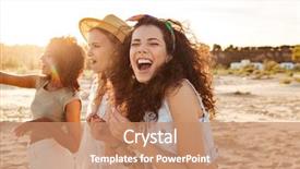  Presentation with beach party - Amazing presentation having clothing laughing and enjoying summertime backdrop and a coral colored foreground