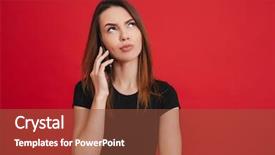  Presentation with strong black woman - Beautiful presentation theme featuring clothing looking upward while fed backdrop and a tawny brown colored foreground