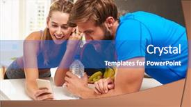  Presentation with gym - Beautiful PPT layouts featuring clothing reading message on mobile backdrop and a teal colored foreground