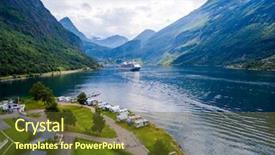  Presentation with beautiful nature - Slides having cloud 9 - geiranger fjord beautiful nature norway background and a  colored foreground