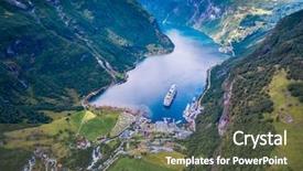  Presentation with beautiful-nature - PPT layouts with cloud 9 - geiranger fjord beautiful nature norway background and a  colored foreground