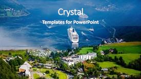  Presentation with beautiful nature in twilight - Slide set having cloud 9 - geiranger fjord beautiful nature norway background and a  colored foreground