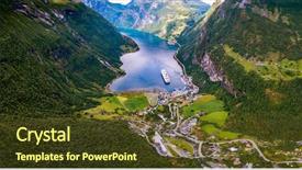  Presentation with beautiful nature in twilight - Amazing presentation design having cloud 9 - geiranger fjord beautiful nature norway backdrop and a  colored foreground