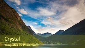  Presentation with beautiful nature in twilight - PPT layouts having cloud 9 - geiranger fjord beautiful nature norway background and a tawny brown colored foreground