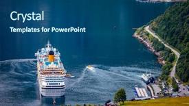  Presentation with beautiful nature in twilight - Slides having cloud 9 - geiranger fjord beautiful nature norway background and a  colored foreground