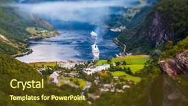  Presentation with mind shift - Audience pleasing PPT theme consisting of cloud 9 - tilt shift lens - geiranger backdrop and a  colored foreground