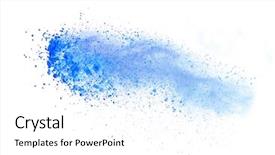  Presentation with powder - Cool new slides with cloud abstract - launched colorful powder isolated backdrop and a  colored foreground