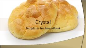  Presentation with bread roasting - Slide deck featuring free clouds - cloud bread no carb bread background and a yellow colored foreground