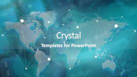  Presentation with mobile technology - Colorful slides enhanced with cloud computing background - computer keyboard close up backdrop and a teal colored foreground