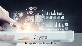  Presentation with cloud computing - Beautiful theme featuring cloud computing user interface mixed media backdrop and a lemonade colored foreground