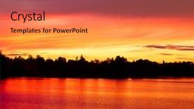  Presentation with sky sun - Slides featuring cloud dark blue red security - sun sky afterglow background and a coral colored foreground