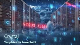  Presentation with virus - Audience pleasing PPT layouts consisting of cloud dark blue red security - virus background against scenic view backdrop and a ocean colored foreground