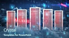  Presentation with night sky - PPT theme with cloud dark blue red security - virus background against view background and a ocean colored foreground