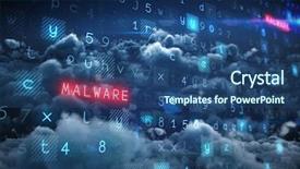  Presentation with night sky plane view - Amazing PPT layouts having cloud dark blue red security - virus background against view backdrop and a  colored foreground