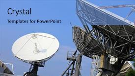  Presentation with voice - Audience pleasing PPT layouts consisting of cloud data voice - satellite dish backdrop and a light blue colored foreground