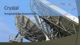  Presentation with voice - Theme having cloud data voice - satellite dish background and a light blue colored foreground