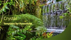  Presentation with gardens - Theme with cloud-forest-dome-at-gardens background and a tawny brown colored foreground