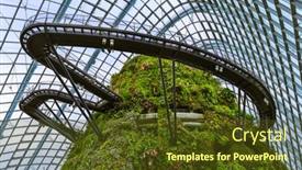  Presentation with gardens - PPT layouts having cloud-forest-dome-at-gardens background and a tawny brown colored foreground