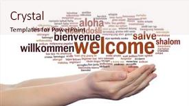  Presentation with welcome - PPT layouts having arabic words - concept or conceptual abstract welcome background and a lemonade colored foreground