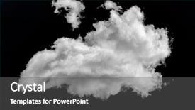  Presentation with cloud - PPT theme featuring cloud isolated on black background background and a dark gray colored foreground