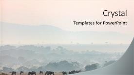  Presentation with kenya - Cool new slides with cloud migration - wildebeests early morning in masai backdrop and a cream colored foreground