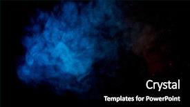 Presentation with smoke cloud - Presentation design consisting of cloud of blue smoke background and a black colored foreground