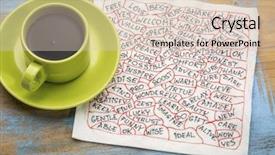  Presentation with positive words - Presentation theme enhanced with cloud of positive words - handwriting background and a  colored foreground