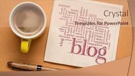  Presentation with blog - Slide deck featuring cloud-of-words-or-tags background and a lemonade colored foreground