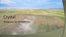  Presentation with dust occupational lung - Beautiful presentation theme featuring cloud on a dry prairie backdrop and a coral colored foreground