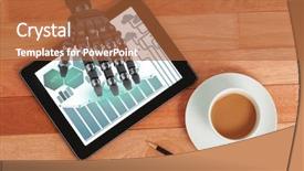  Presentation with digital pen - Slide deck consisting of cloud robotics - close up of metallic robotic background and a red colored foreground