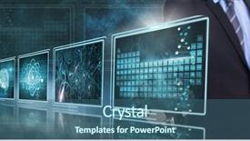  Presentation with medical robot - Audience pleasing slide set consisting of cloud robotics - man with 3d robot hand backdrop and a ocean colored foreground