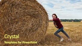  Presentation with cannabis marijuana field - Cool new presentation theme with cloud roll - young girl having fun backdrop and a  colored foreground