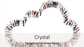  Presentation with achievement - PPT layouts consisting of cloud technology - achievement idea people diversity background and a  colored foreground