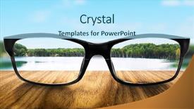  Presentation with clear - Slides featuring cloud testing - clear lake in glasses background and a arctic colored foreground